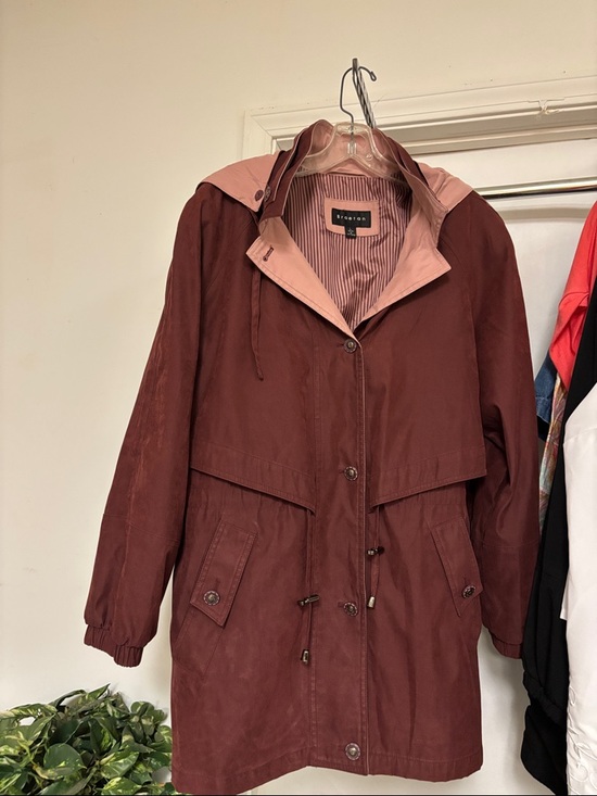 Braetan Jackets & Blazers - Braetan Two-Tone Maroon Jacket with Pink Hood